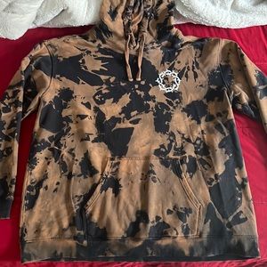 BAD OMENS TIE DYE BLEACHED LOOKING HOODIE